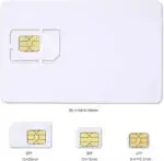 Standard White SIM Card With Gold Chip